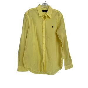 Polo Ralph Lauren Long Sleeve Cotton Yellow Button Down Size L****